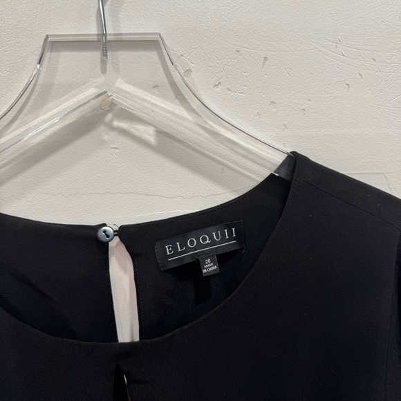 Eloquii Wide Leg Tie-Sleeve Keyhole Back Back Jumpsuit Size 20 Elegant Classy - Picture 4 of 9